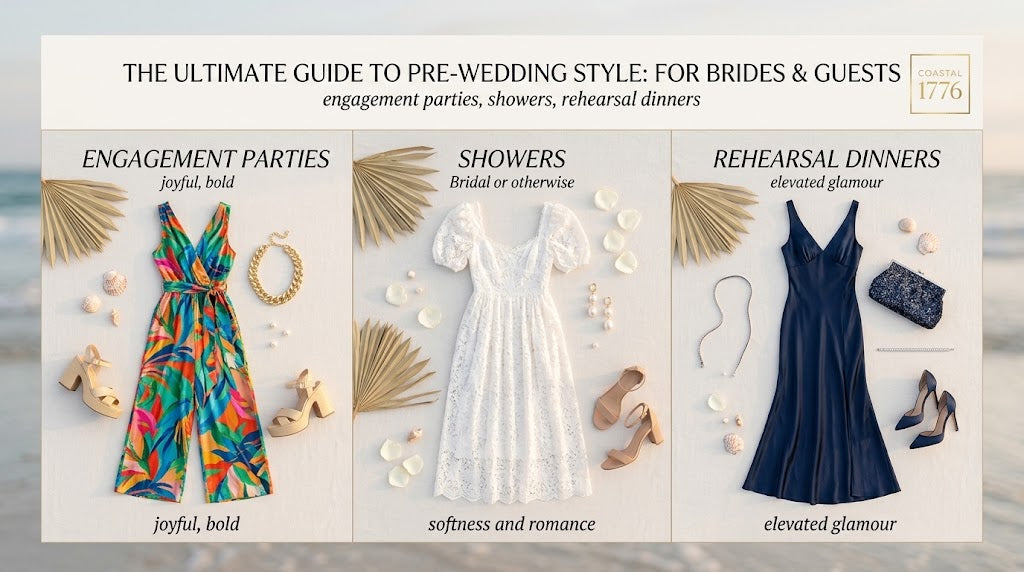 What to Wear to Every Pre-Wedding Event: Engagement Parties, Showers & Rehearsal Dinners