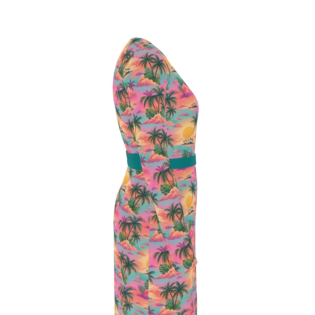The Sunset Palms Wrap Dress
