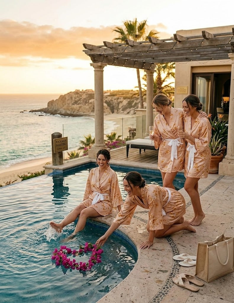 The Champagne Golden Rose Robe — Luxe Resort & Bridal Edition