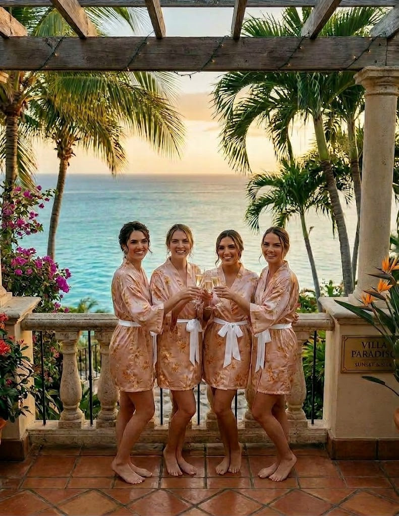 The Champagne Golden Rose Robe — Luxe Resort & Bridal Edition