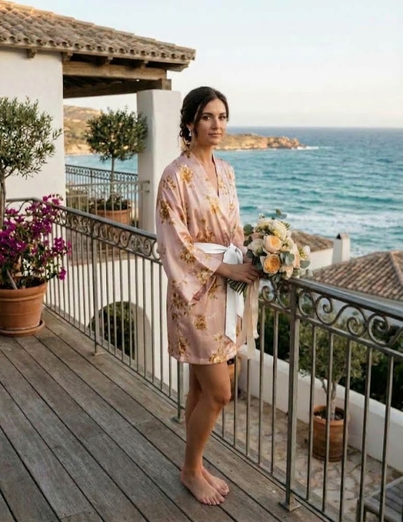 The Champagne Golden Rose Robe — Luxe Resort & Bridal Edition