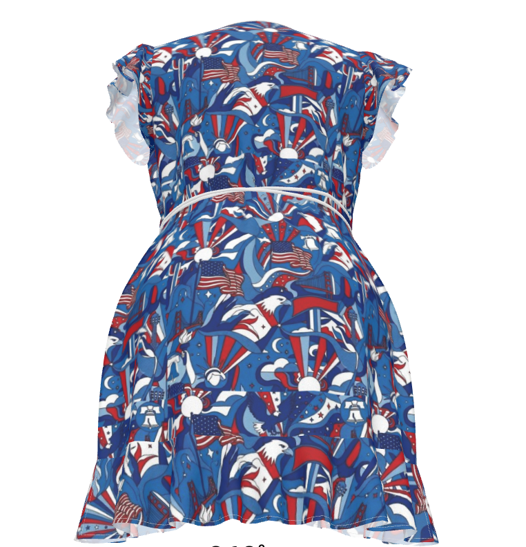 1776 Heritage Wrap Tea Dress