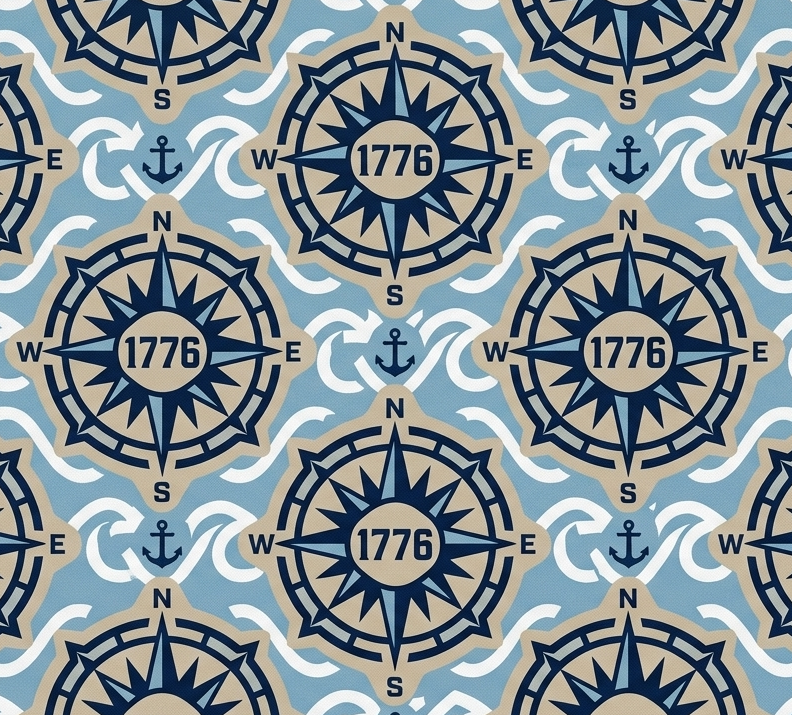1776 Compass Tote Bag | Coastal 1776