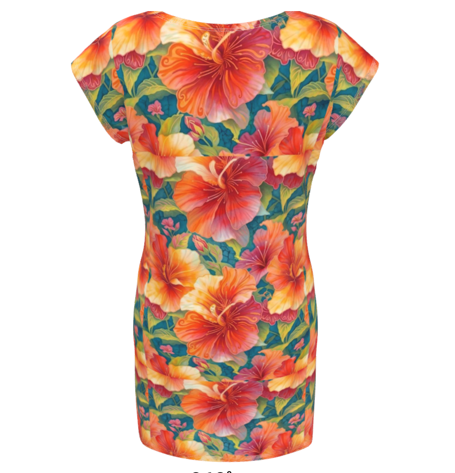 Coastal 1776 Hibiscus Tropical Resort Dress