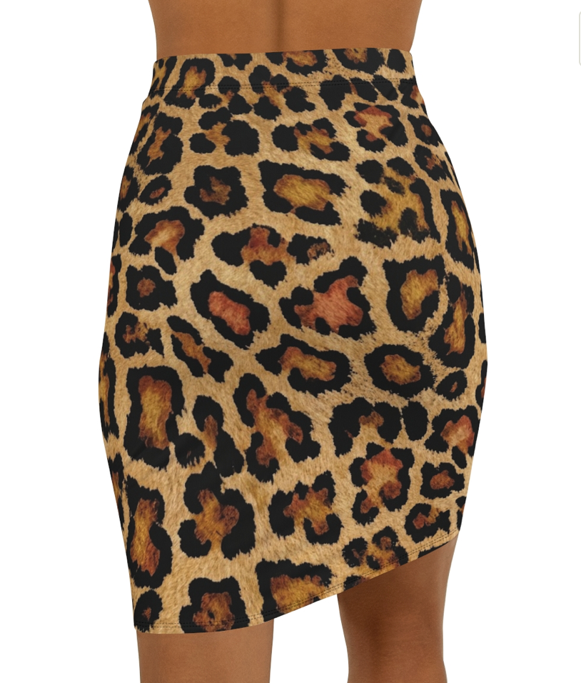 Coastal 1776 Women's Leopard Pencil Skirt