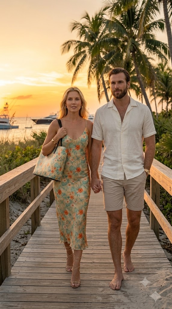 Tropical Champagne Pure Silk Slip Dress | Coastal 1776