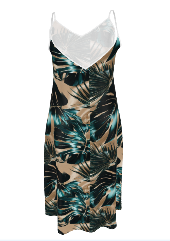 Coastal 1776 Golden Emerald Long Slip Dress
