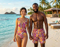 Maldives Floral Men's Swim Trunks