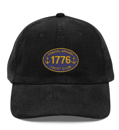 1776 Yacht Club Embroidered Vintage Corduroy Cap
