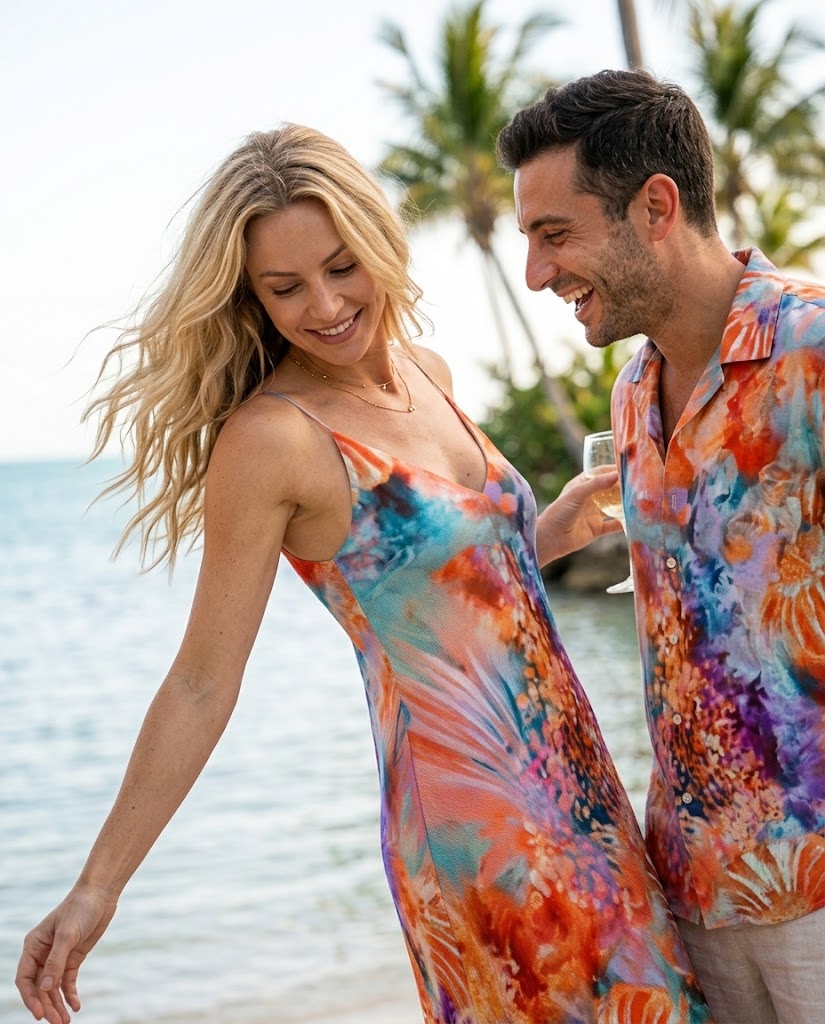 The Nautilus Reef V-Neck Midi Dress