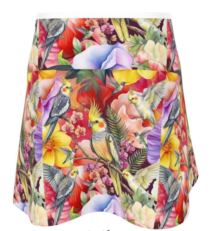 Coastal 1776 Botanical Flared Mini Skirt