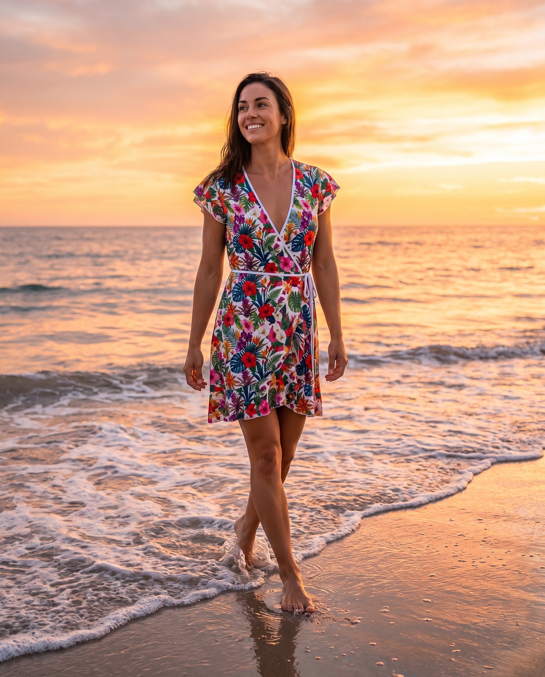 The Scarlett Wylde Silk Wrap Tea Dress