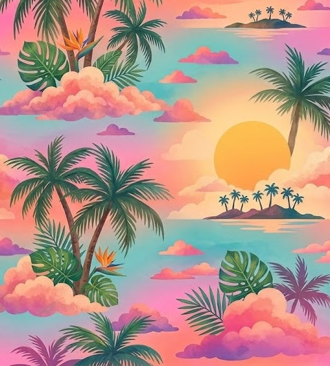 The Sunset Palms Linen Resort Shirt
