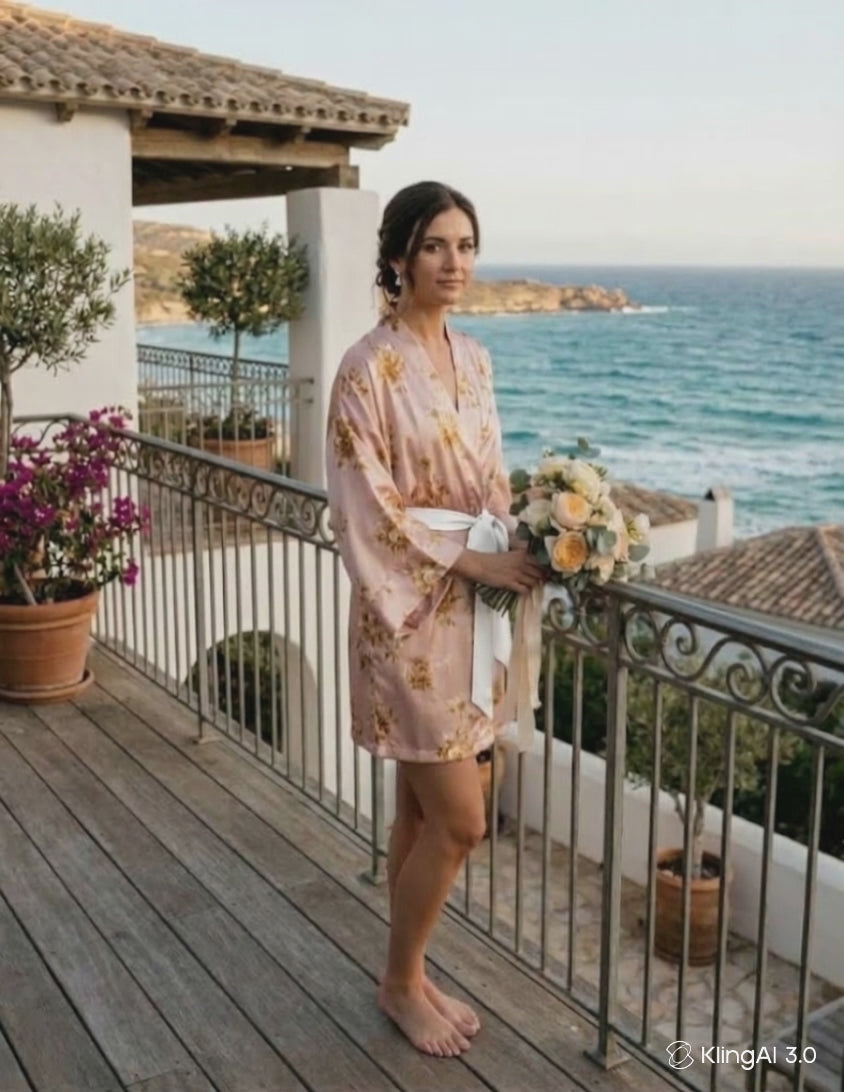 The Champagne Golden Rose Robe — Luxe Resort & Bridal Edition