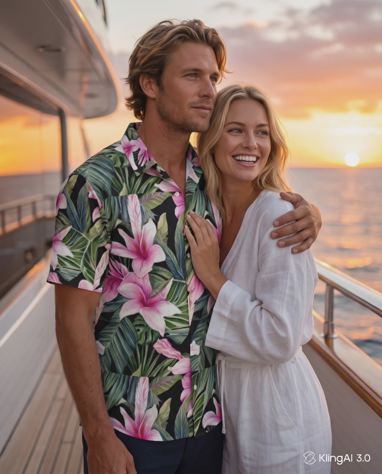 Coastal 1776 Men's Hibiscus Linen Resort Shirt